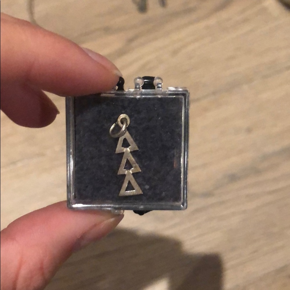 Sterling silver delta delta delta pendant